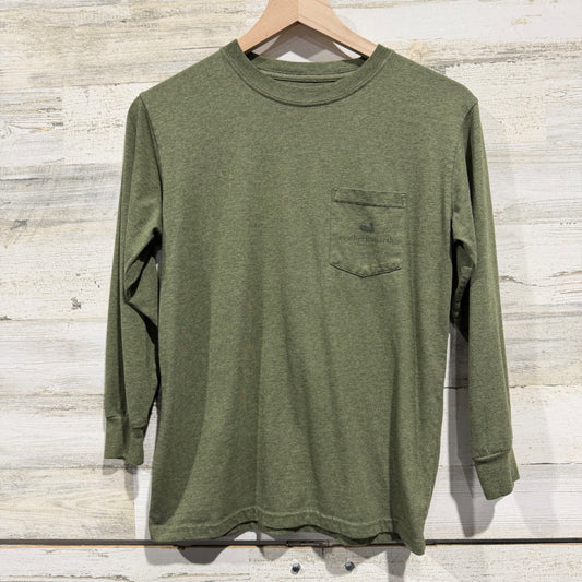 Southern Marsh Crest Graphic Pocket Tee Boys Youth Large Green Cotton Blend0