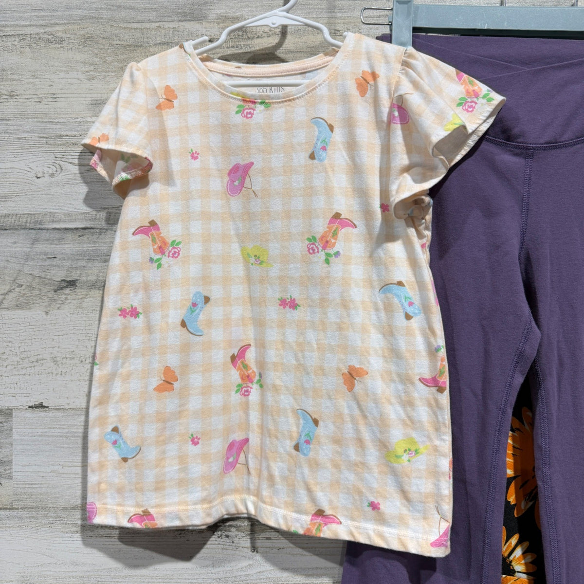 Dolly Parton Old Navy 4pc Outfit Set Girls 10 12 Purple Floral Western Flare3