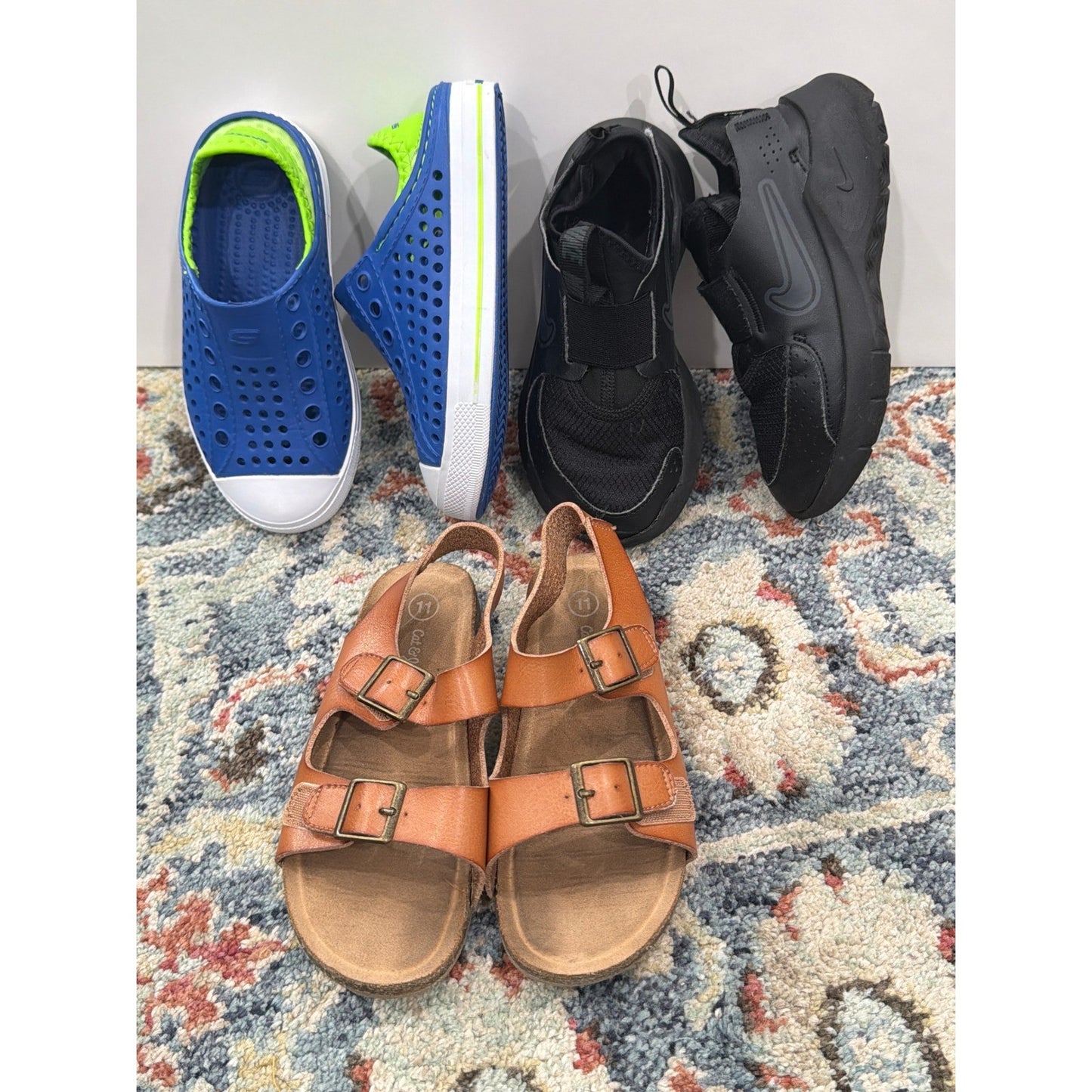Nike Skechers Cat & Jack Shoe Bundle Boys 11 Black Blue Brown Athletic0
