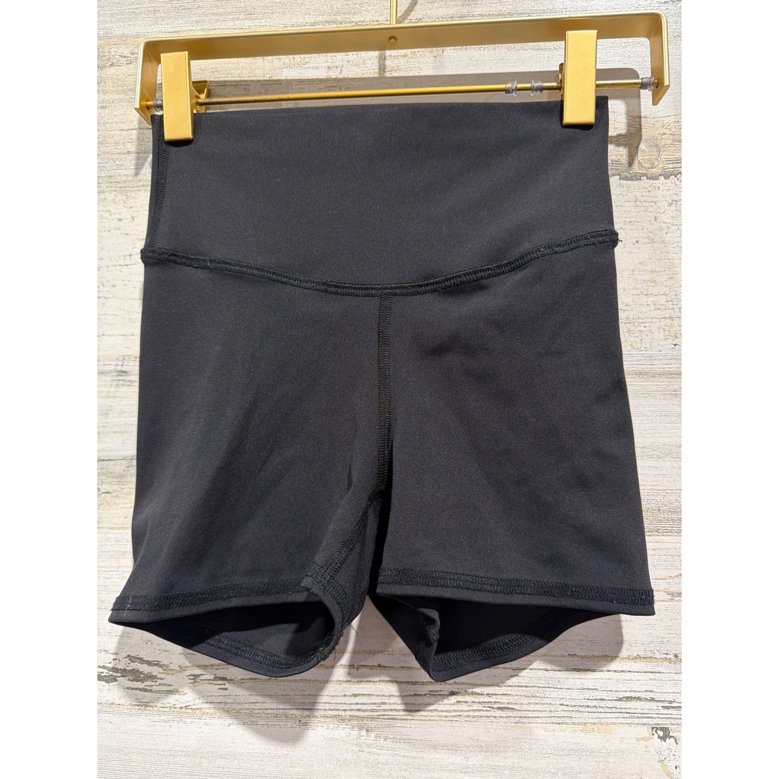 Splits59 Girls Five Bike Shorts Youth XL Black High Waist Athletic Sporty EUC0
