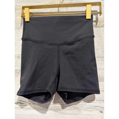 Splits59 Girls Five Bike Shorts Youth XL Black High Waist Athletic Sporty EUC0