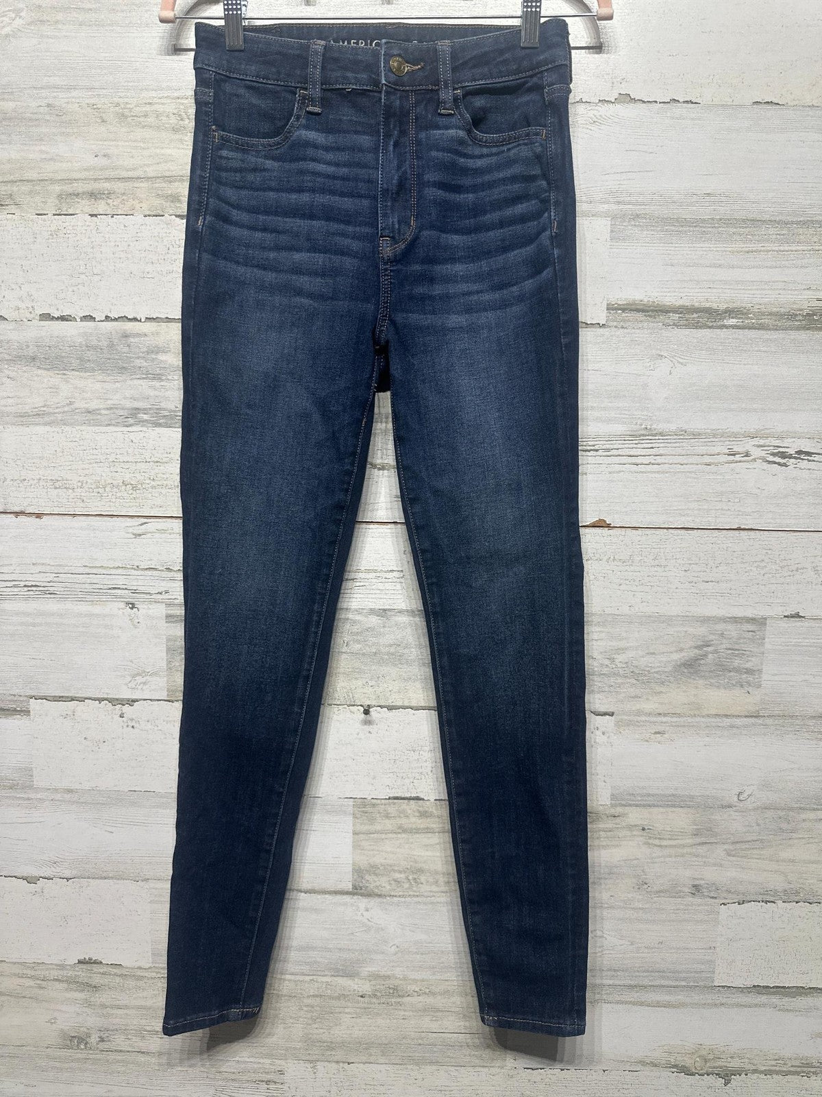 American Eagle Highest Rise Jegging Womens 4 Dark Blue Next Level Stretch GUC0