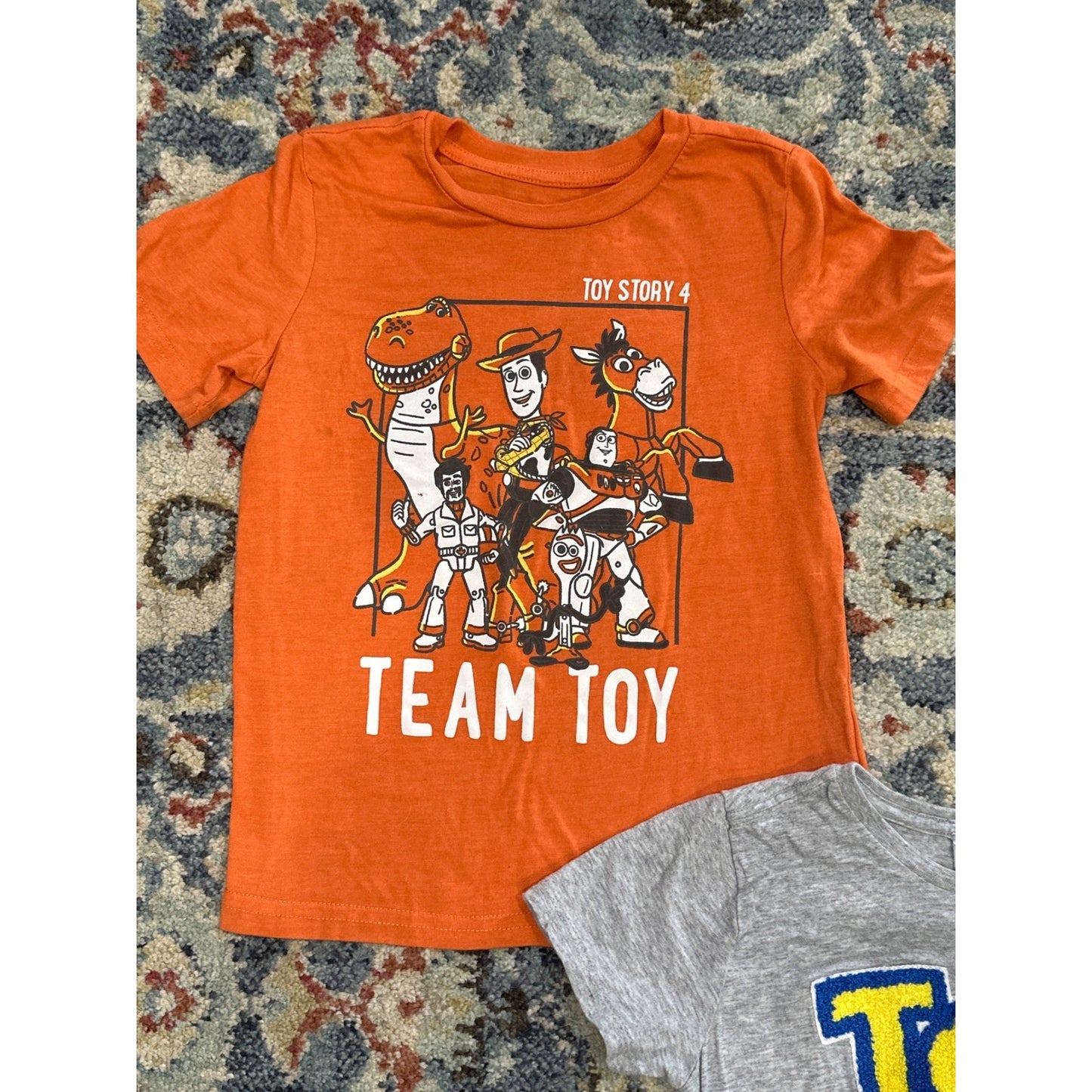 Disney Cotton On Kids Toy Story T-Shirt Bundle Boys 4 Orange Grey Graphic1