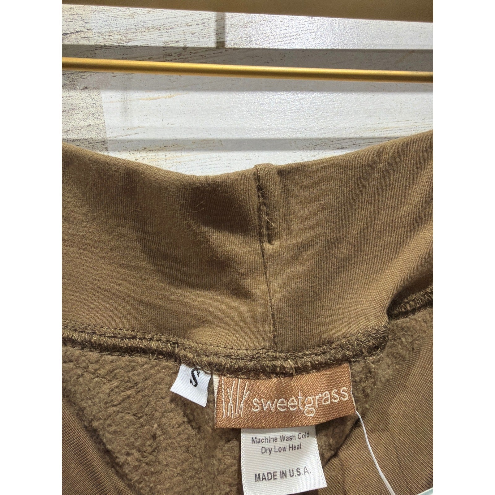 Sweetgrass Wide Leg Lounge Pants Women Small Brown High Waist NWT3