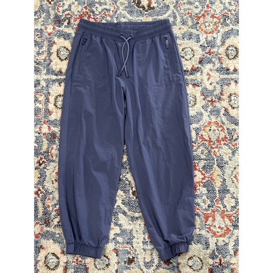 Athleta Girl Joggers Kids Size 12 Blue Zip Pockets Elastic Waist EUC0