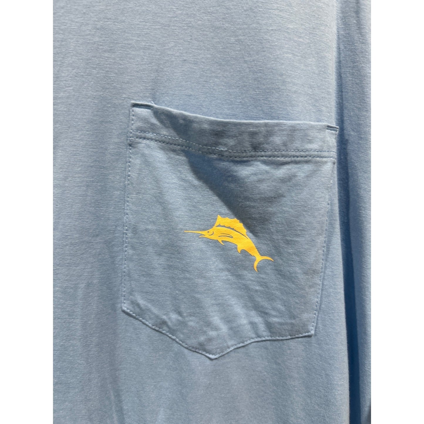 Tommy Bahama Pocket T-Shirt Mens 2XLB Blue Marlin Logo Coastal EUC2