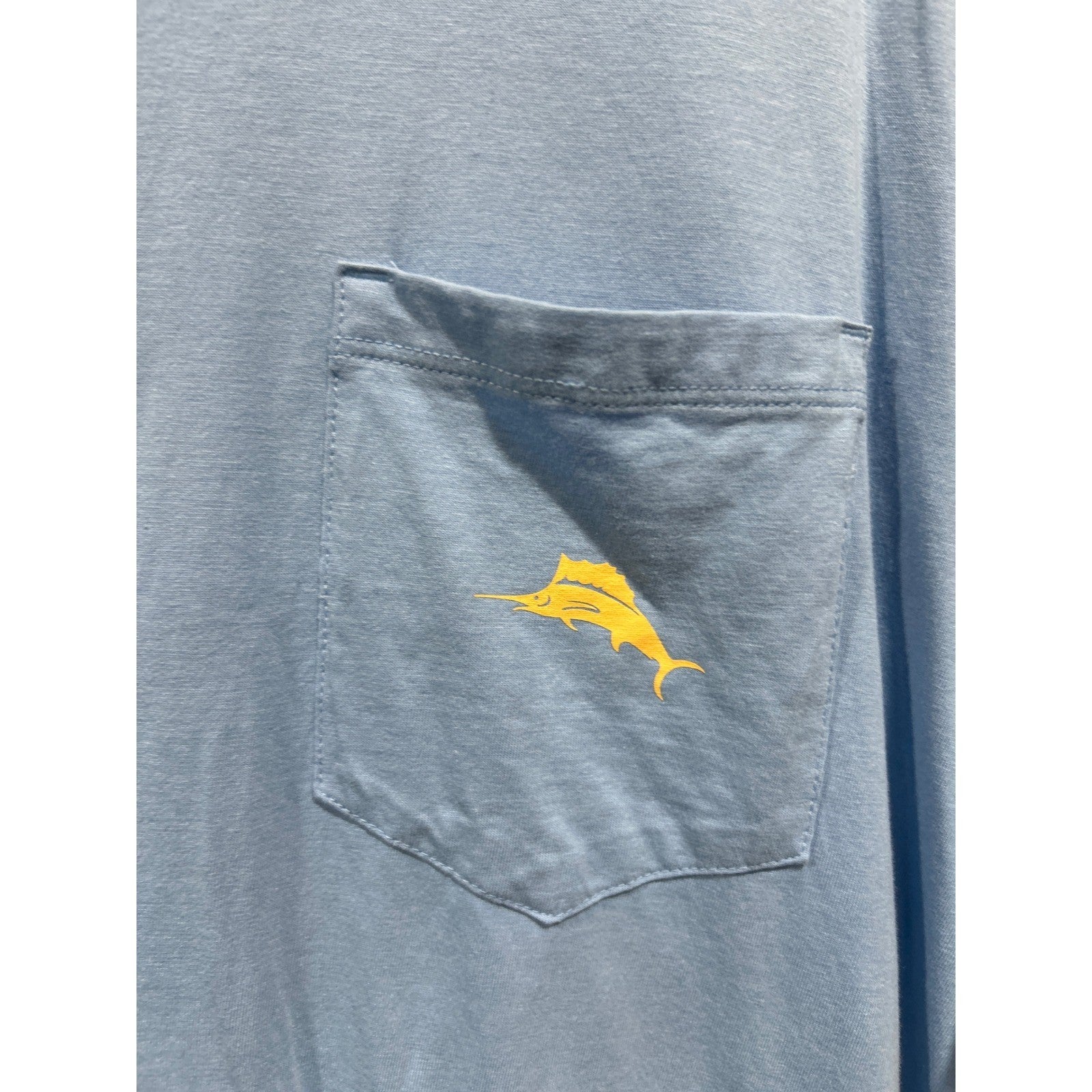Tommy Bahama Pocket T-Shirt Mens 2XLB Blue Marlin Logo Coastal EUC2