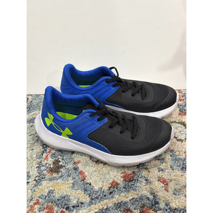 Under Armour Assert 9 Shoes Boys 13K Black Blue Running Sporty EUC0