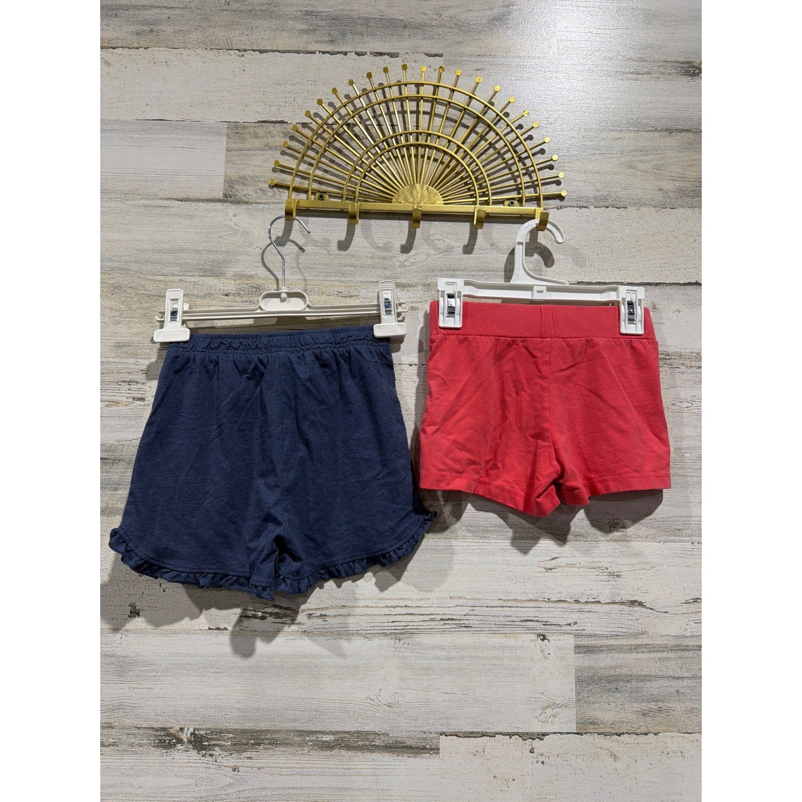 Nike Lucky Penny Gymboree Shorts Girls 6 6X Orange Blue Coral Athletic Ruffle4