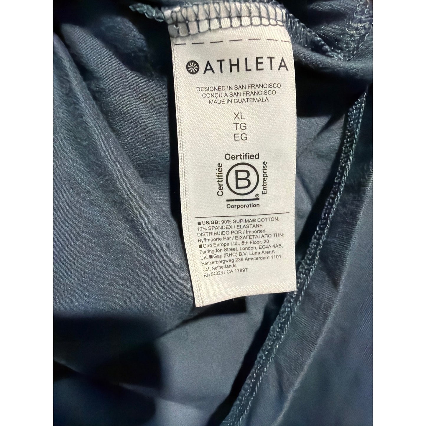 Athleta Boxy V-Neck T-Shirt Womens XL Gray Short Sleeve Athleisure EUC3