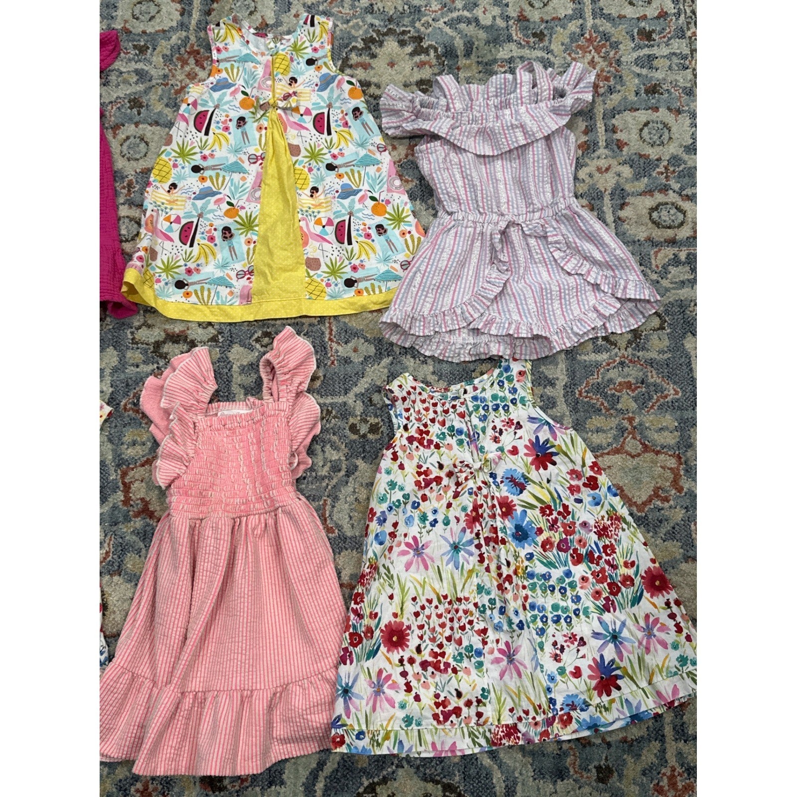 Bonnie Jean Old Navy Girls 2T Multi Color Dress Romper Bundle 6pc GUC5