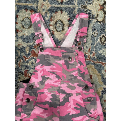 Roper Camo Overalls Girls XS 4-5 Pink Camouflage Bib Quilted Liner Cargo1
