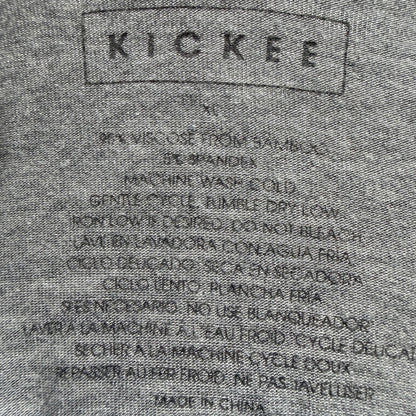 Kickee V-Neck Tee Men XL Grey Bamboo Spandex Loungewear Basic EUC1