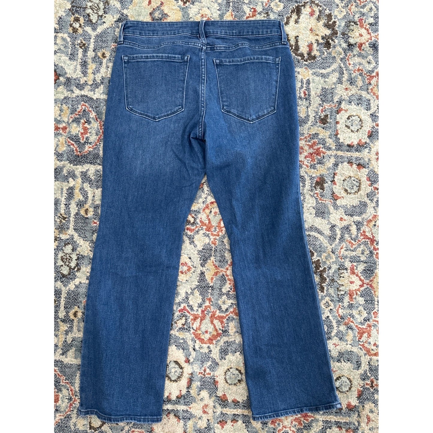 Old Navy Wow Boot Cut Women 12P Petite Blue Midrise Denim Jeans4