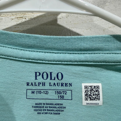 Polo Ralph Lauren Pony Tee Shirt Boys M (10-12) Aqua Blue Cotton Classic Flawed*2