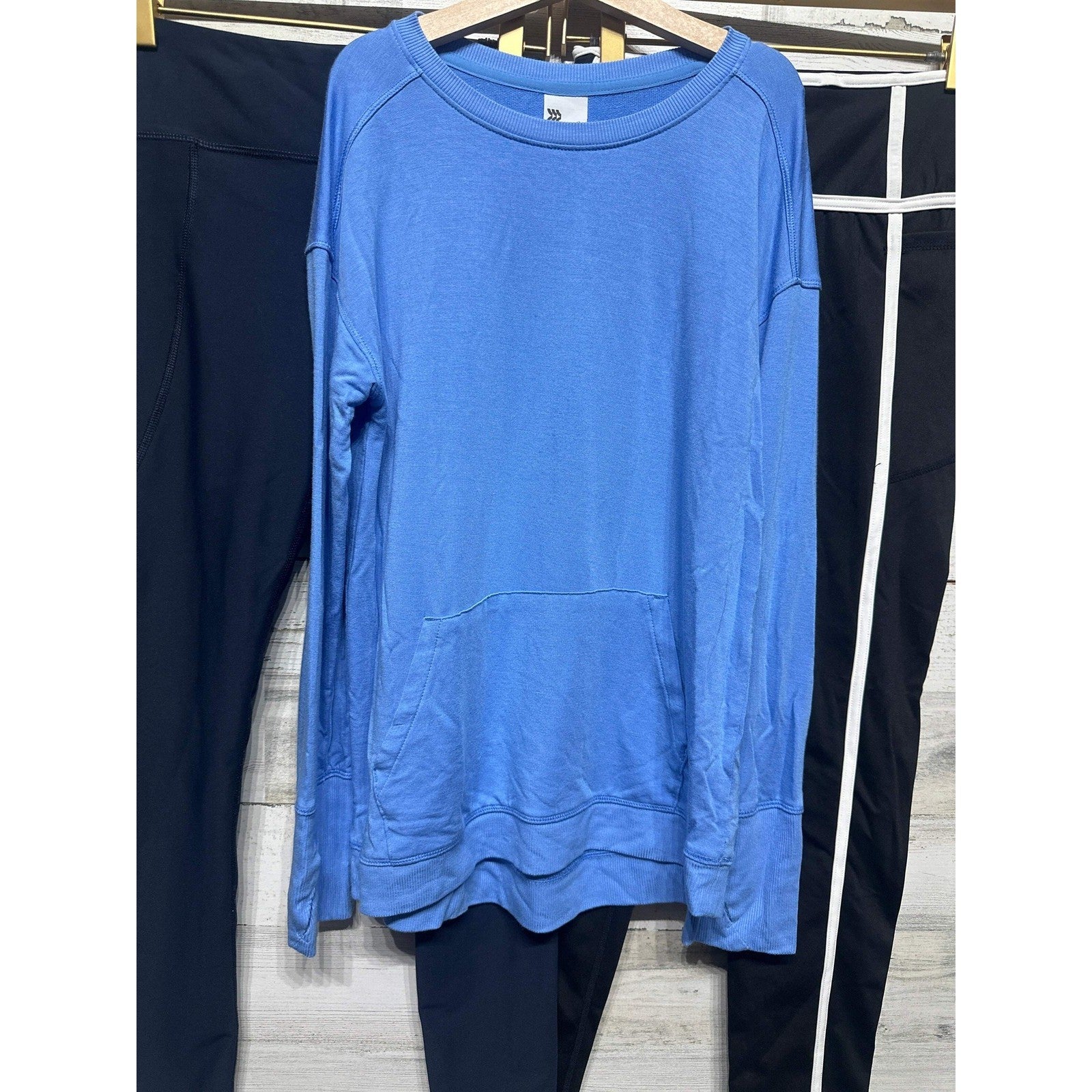 All In Motion Old Navy GB Girls Activewear Set 10/12 Blue Black Navy EUC1
