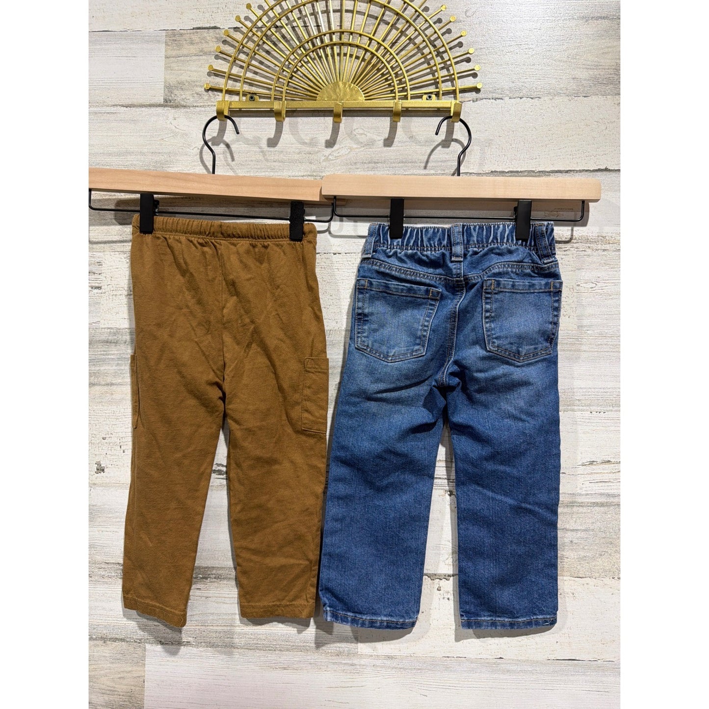 Cat & Jack Baby Gap Old Navy Bundle Boys 2T Orange Brown Shirts Pants EUC4