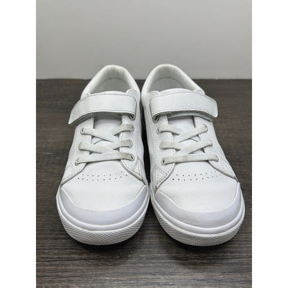 Footmates Leather Sneakers Youth 13 White Hook Loop Classic Preppy1