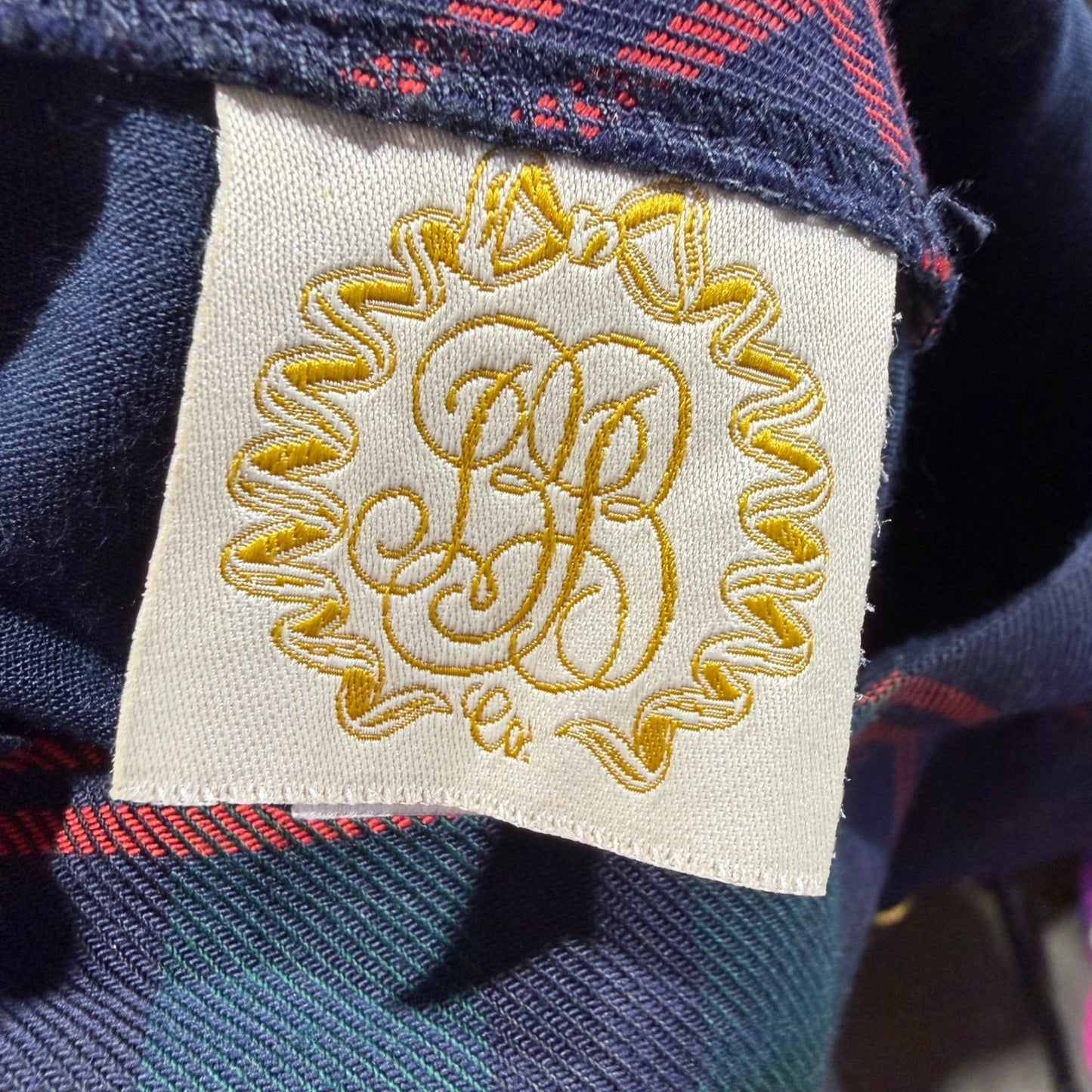 The Beaufort Bonnet Company Jumper Girls 4T Navy Plaid Preppy EUC4