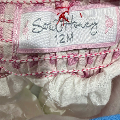 SweetHoney Lighthouse Nautical Dress Girls 12M Cotton Summer Boutique EUC5