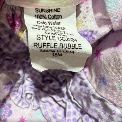 Southern Sunshine Kids Ruffle Bubble Girls 18M Pink Fairy Sparkle Boutique EUC4