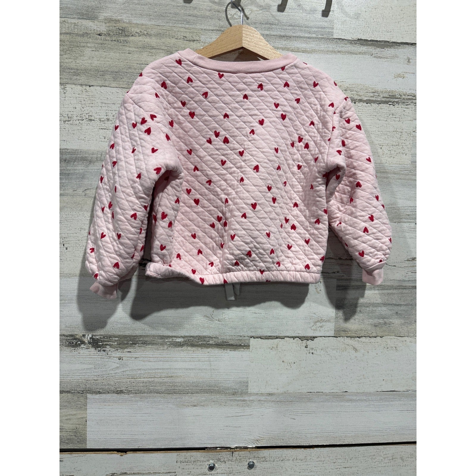Cat & Jack Outfit Lot Girls 5T Pink Maroon Denim Hearts Velour Sparkle Bundle4