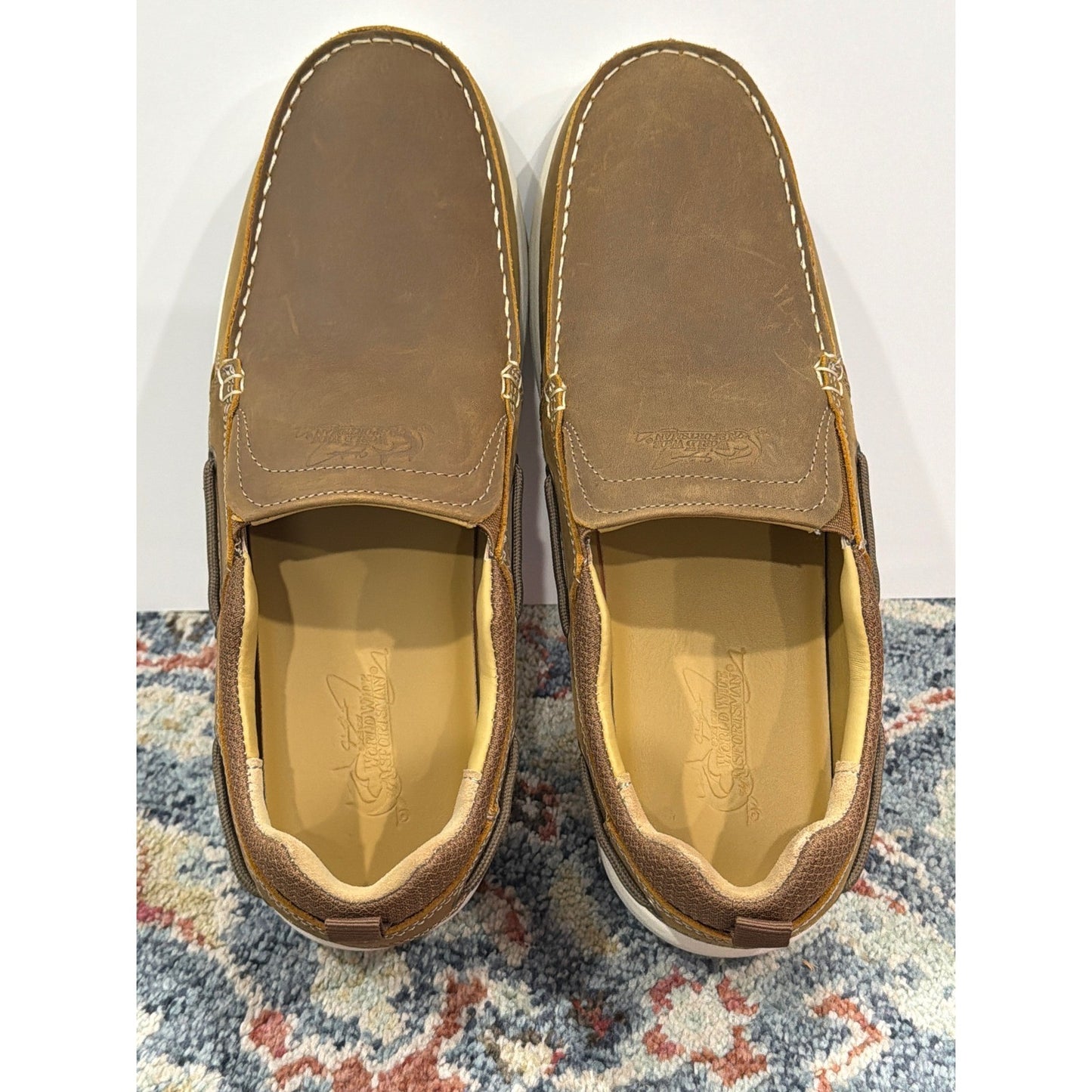 Worldwide Sportsman Bluewater Shoes Men 12 Brown Slip On Nautical4
