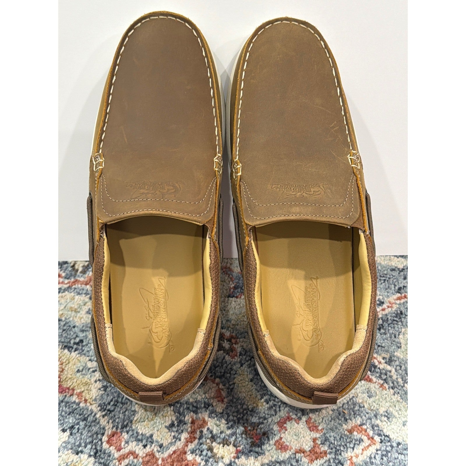 Worldwide Sportsman Bluewater Shoes Men 12 Brown Slip On Nautical4