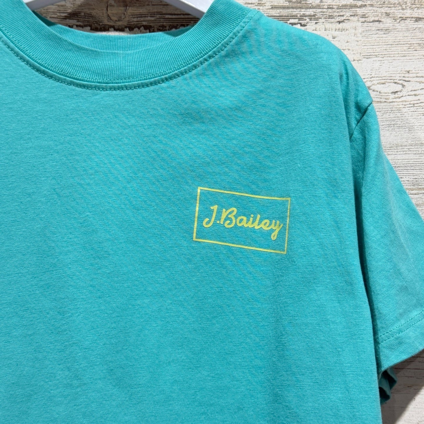 J. Bailey T-Shirt Boys Size 6 Teal Lobster Graphic Preppy Coastal EUC1