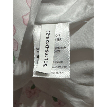 Cecil and Lou Smocked Dress Girls 4T White Pink Floral Ruffle EUC4