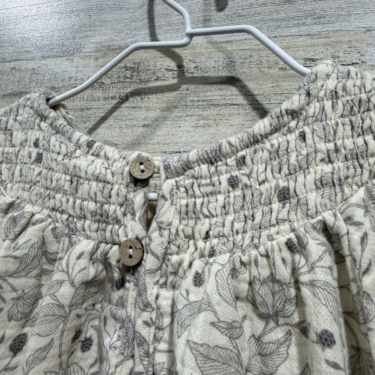 Quincy Mae Smocked Tunic Bloomer Set Girls 2-3Y Floral Organic Cotton Boho EUC6