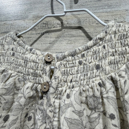 Quincy Mae Smocked Tunic Bloomer Set Girls 2-3Y Floral Organic Cotton Boho EUC6