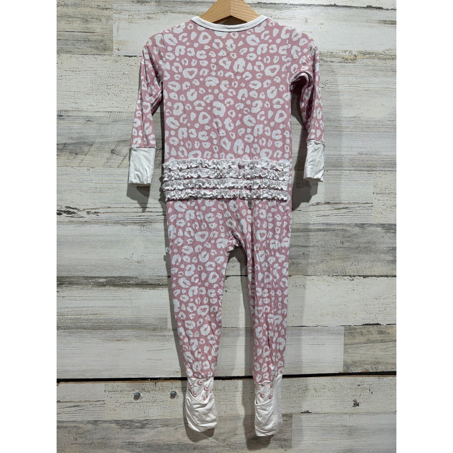 Posh Peanut Snuggle Bums Bundle Girls 2T Pink Leopard Lamb Bamboo EUC6