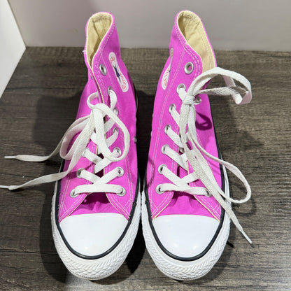 Converse Chuck Taylor High Top Women 7 Pink Magenta Canvas Classic EUC3