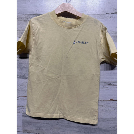 J. Bailey Graphic Tee Boys Size 7 Yellow Fishing Bobber Short Sleeve *Flawed*0