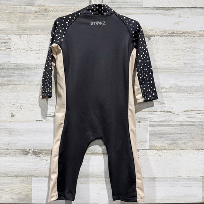 Stonz Sun Suit 18-24M Black Polka Dot Rash Guard UV Protection NWT4