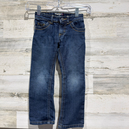 Wrangler Bootcut Jeans Girls Size 5 R Dark Wash Cotton Blend Western Flawed*0