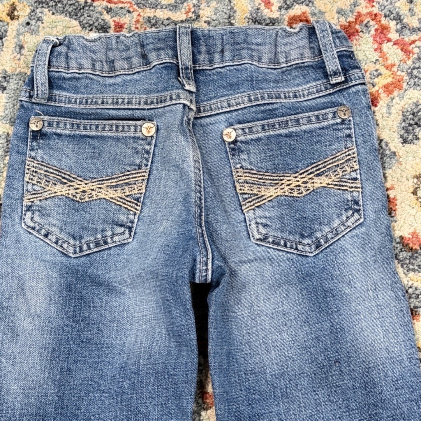 Wrangler 20X Bootcut Jeans Boys 6 Regular Embroidered Western Cowboy GUC*4