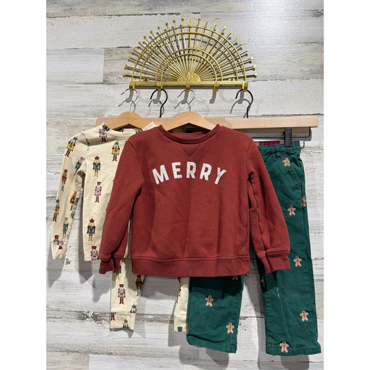 Little Co Gymboree Bundle Boys 2T Red Green Merry Nutcracker Gingerbread Holiday0