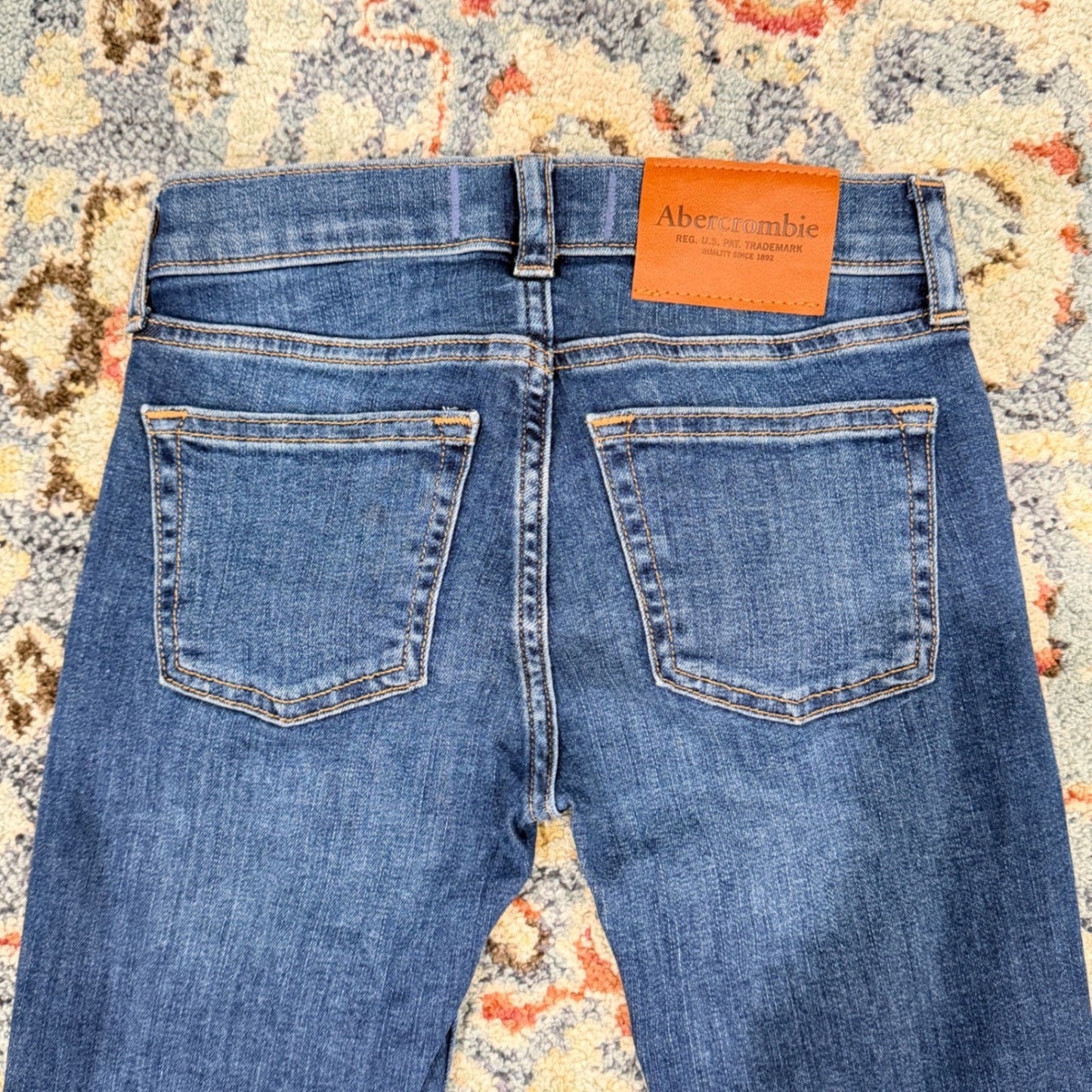 Abercrombie Kids Skinny Jeans Boys 5/6 Long Blue Denim Casual Classic EUC4