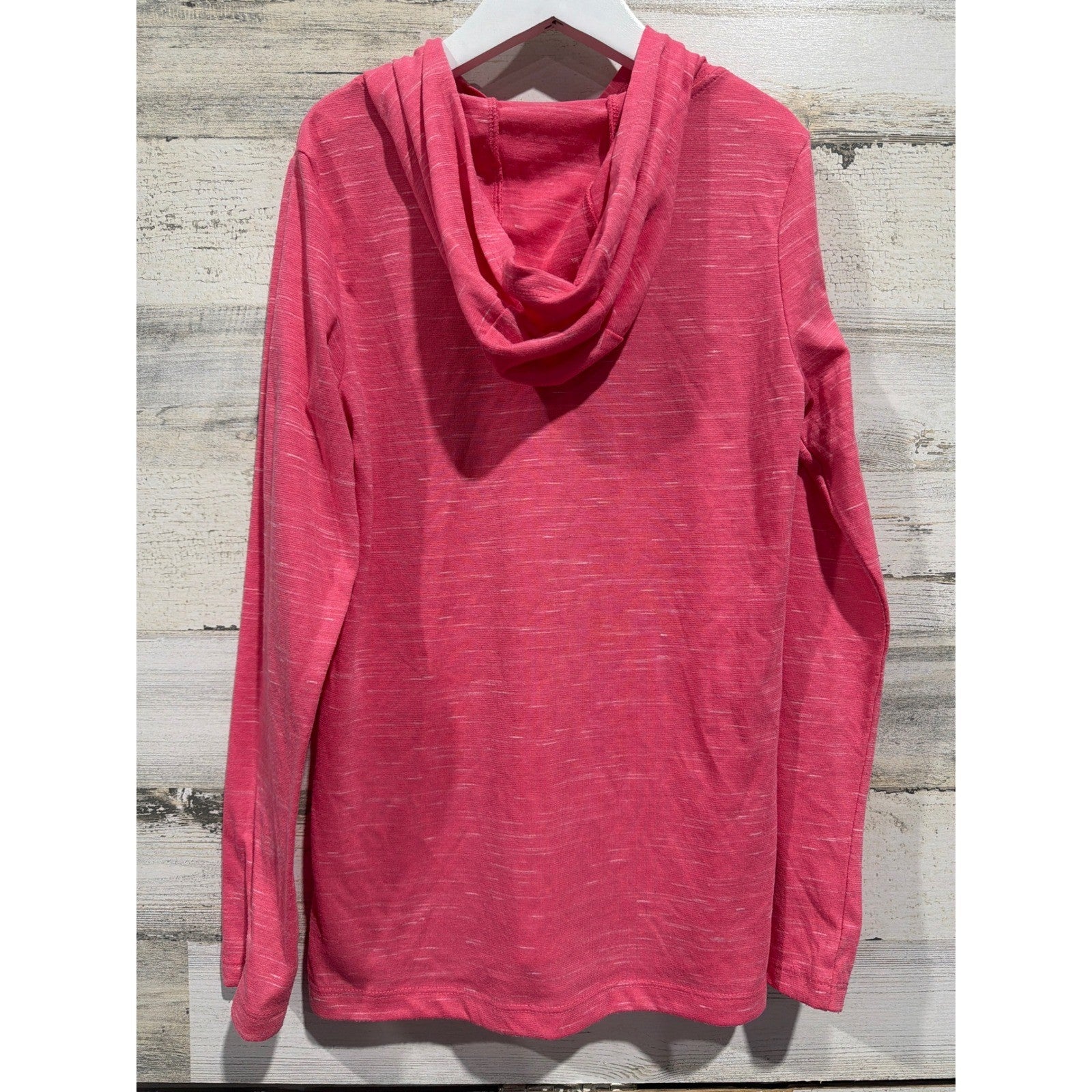 Nike Hooded Shirt Girls Medium Pink Space Dye Lightweight Athleisure EUC3