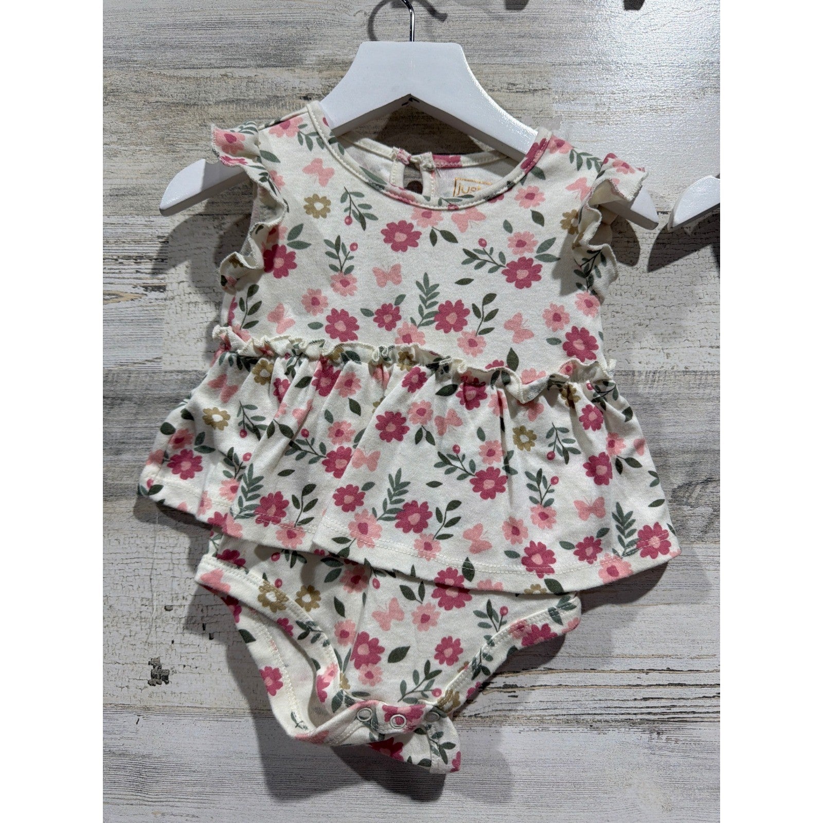 Old Navy H&M Just Lizzie Bundle Girls 12-18M Pink Floral Heart Skirt Romper4