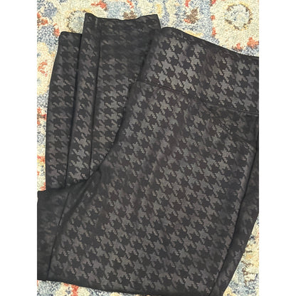 Torrid Pixie Pants Women 1R Black Houndstooth Tummy Control Work EUC0