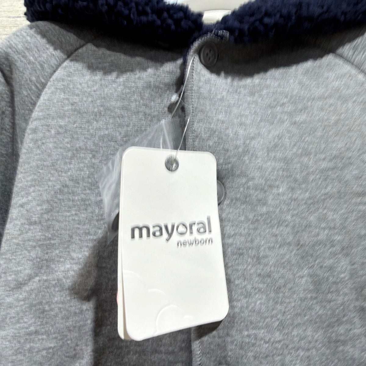 Mayoral Hooded Jacket Boys 18M Grafito Gray Cotton Blend Spanish Style NWT1