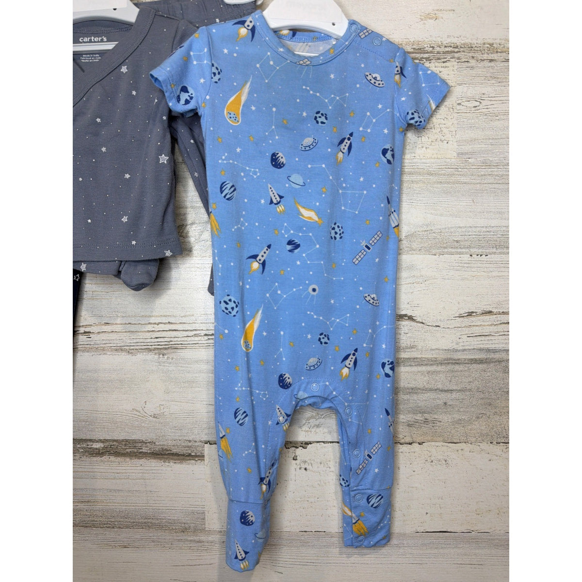 Members Mark Carters Baby Boys 3m 3/6m Bundle Space Star Bamboo Organic1