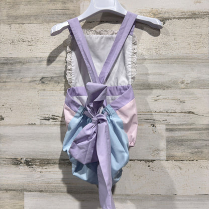 The Beaufort Bonnet Company Sun Suit Girls 3T Pastel Colorblock Cotton Preppy2