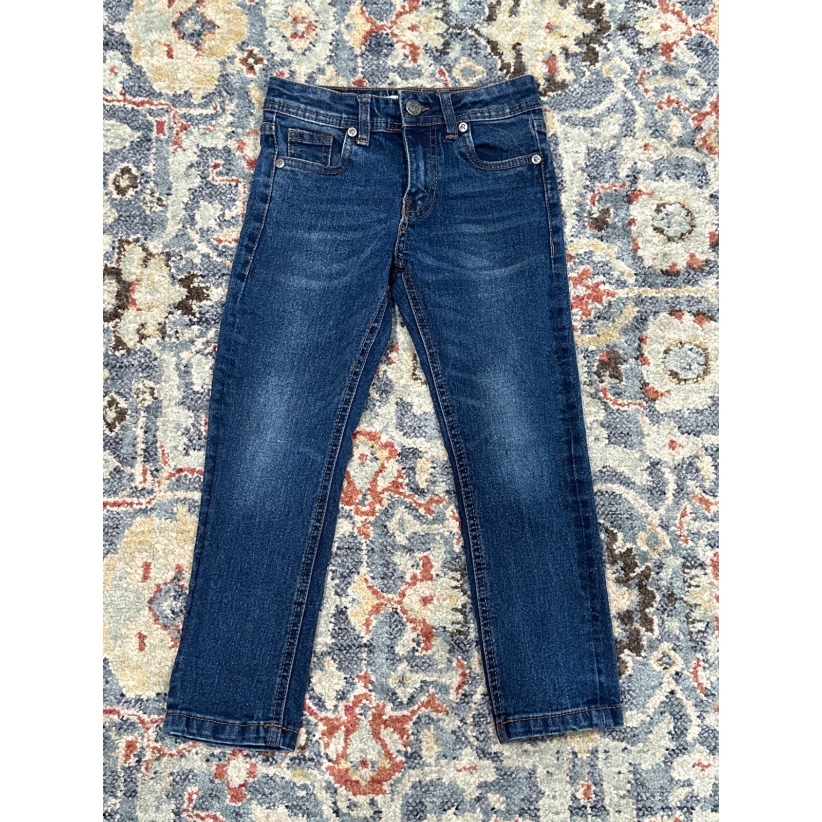 Refinery Republic Jeans Boys Size 6 Blue Adjustable Waist Straight Leg EUC0