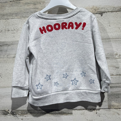Bluey Heeler Family Sweatshirt Kids 3T Gray Cotton Blend Cartoon Hooray3