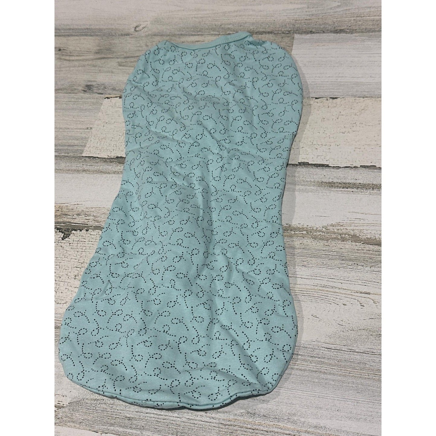SwaddleMe Pod Sleep Sack Kids 0-3M Mint Green Cotton Spandex Zip Swaddle EUC2