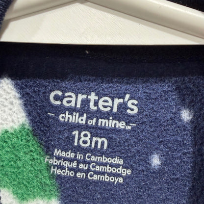 Carter's Footed Pajamas 2-Pack Kids 18M Red Blue Fleece Holiday Style1